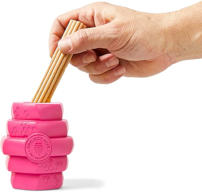 PROJECT HIVE ·PET COMPANY· - Wild Berry Scented - Hive Chew Toy for Large Dogs - Dog Chew Toy for Large Breeds - Floats in Water - Durable and Tough - Made in The USA