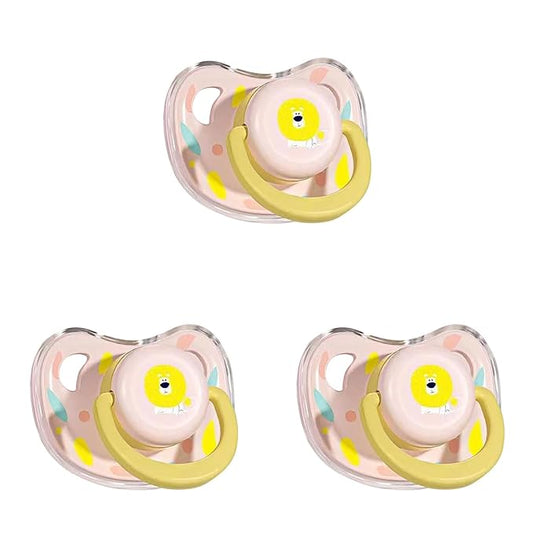 3Pcs New Calming Dog Pacifier Chew Toy, Dog Chewing Pacifier, Pet Silicone Chew Toy for Small Dog Cats (3 PCS, Pink)