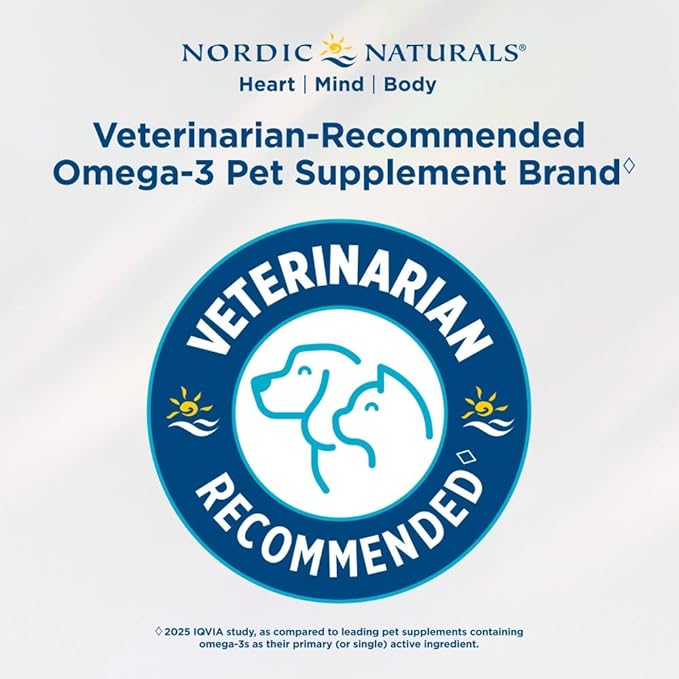 Nordic Naturals Pet Cod Liver Oil, Unflavored - 8 oz - 1048 mg Omega-3 Per Teaspoon - Fish Oil for Dogs with EPA & DHA - Promotes Skin, Coat, & Immune Health