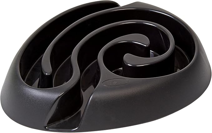 Kruuse Buster DogMaze Black Bowl – Non-Toxic Interactive Slow Feeder for Better Digestion & Energy