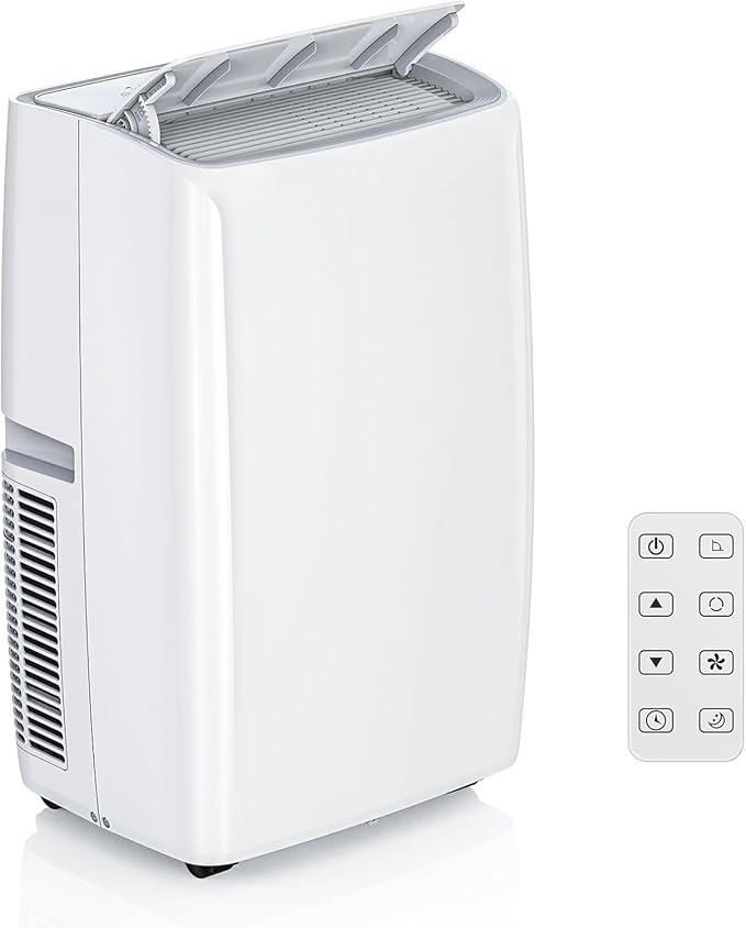 Portable Air Conditioners 14,000 BTU, Air Conditioner Portable With 24H Timer, Window Kit Included, Ultra Quiet AC Unit for Large Room Indoor, 750 Sq.Ft Capacity, White