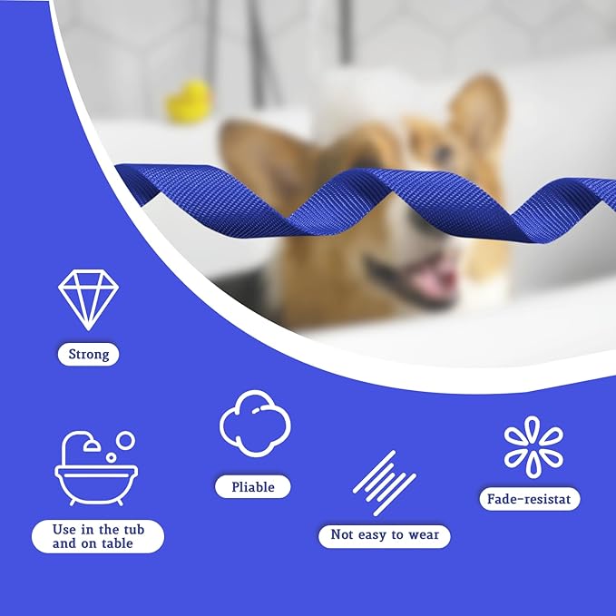 Pet Dog Grooming Loops,2 Pack Adjustable Nylon Restraint Noose Loop,Pet Grooming Arm Accessories Fixed Dog Bathing Safety Tether Straps for Pet Grooming Table Bathtub (Style 1)