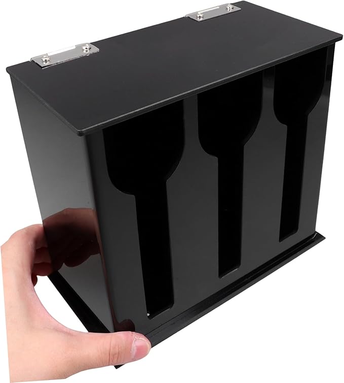 1pc Acrylic Spoon Holder Compartment Utensil Dispenser Kitchen Storage Organizer for Silverware