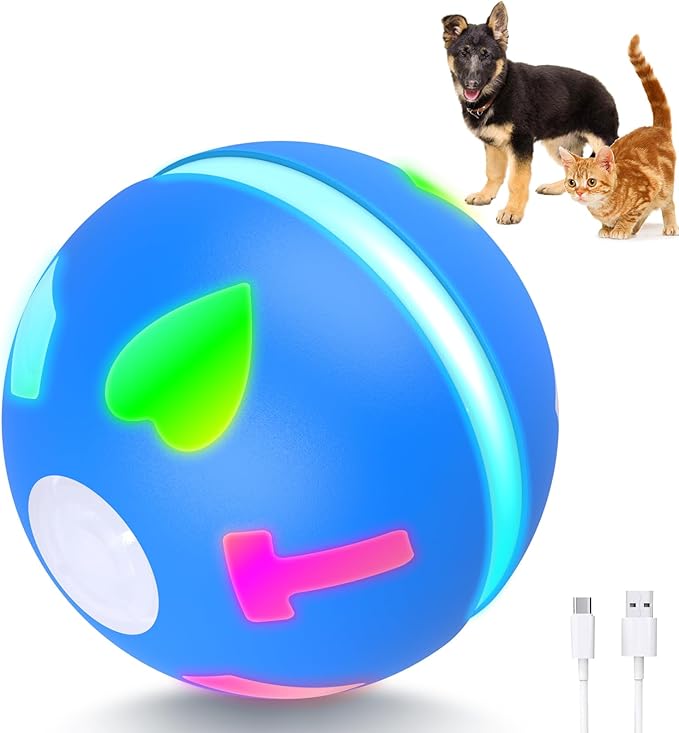 Interactive Dog Toys Ball, Motion Activated Rolling Dog Ball, Automatic Toy for Small/Medium Dogs,USB Rechargeable Dog Enrichment Toys to Keep Them Busy