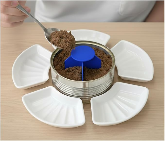 Pet Food Divider Portion Control Tool for Wet Food Equal Portions 3‑6 Servings Easy Use Durable Pet Feeding Aid for Cats Dogs Multi‑Pet Diet Management