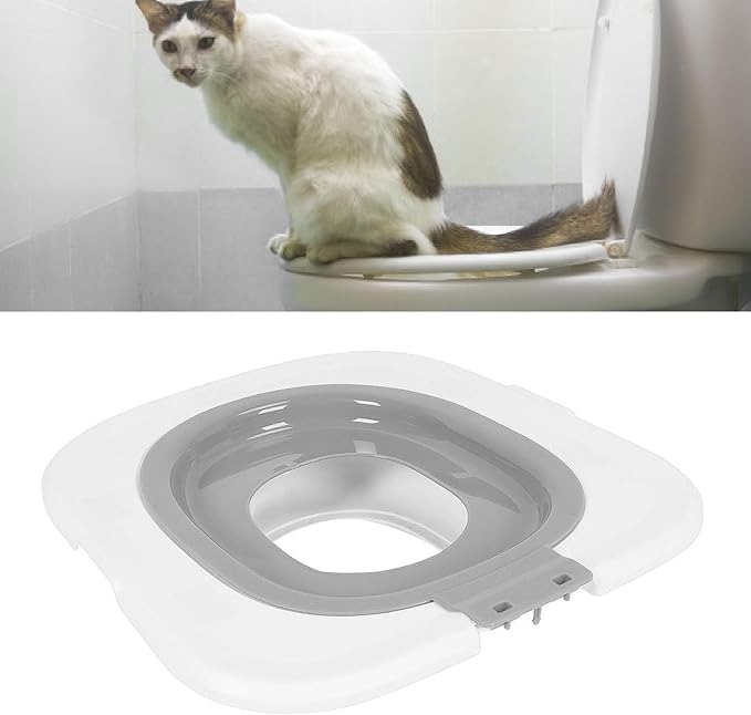 Cat Toilet Training Kit, Reusable Cat Toilet Trainer Urinal Removable Pet Toilet Training System, Professional Cat Urinal Seat Trainer for Home Pet Shop (Grey)