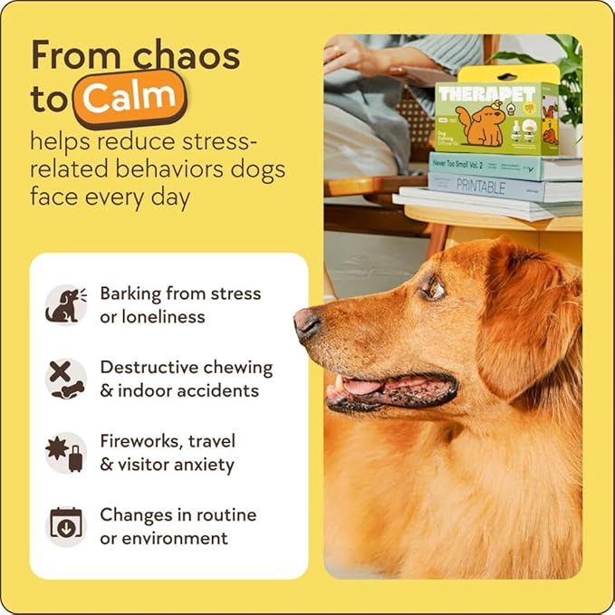 TherapetMD Dog Calming Diffuser Refill Kit (2-Pack, 60-Day Supply) Dog Pheromone Refills for Stress, Separation, Pee Accidents, Barking, & Destructive Behaviors. Use with TheraPet MD Diffuser Only