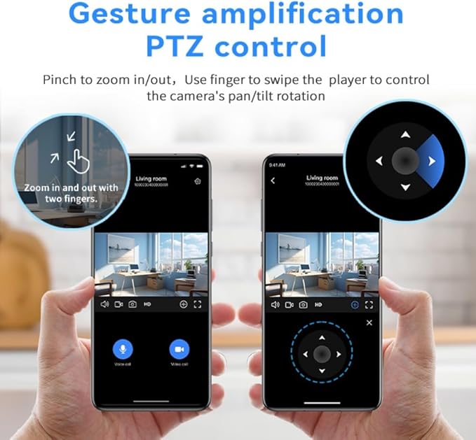 Indoor Home Security Camera,Dual-Band(5G/2.4G) Pet Dog Camera,Two Way Video Camera with 4.3" Screen,Nanny cam,Monitor for Baby/Elder/Nanny/Dog/pet with Phone App Dome Camera(Button Calling)