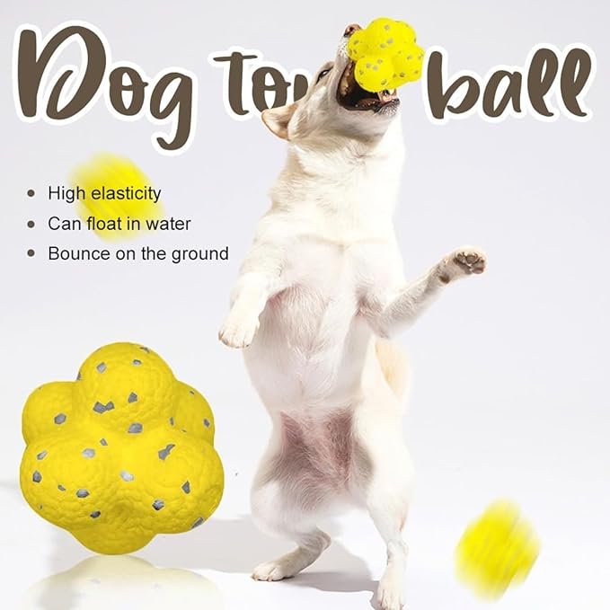 Dog Calming Chew Toy, Durable Aggressive Chewer Ball with Emotional Support Plush, Flying Disc Fetch Toy for Large Medium Dogs, Tough Chew Resistant Ball and Ring, Interactive Pet Toy (White Style2)