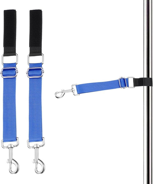 Dog Grooming Loop, Dog Grooming Harness Table Arm Accessories Adjustable Secure and Stable Extender Bathing Restraint Leashes (Blue, 2 Pcs), for Pet Bathing