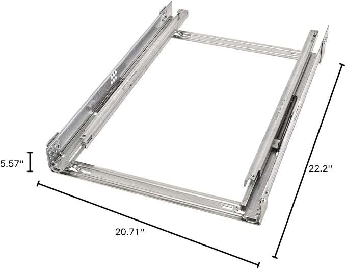 Rev-A-Shelf Standard Pullout Kitchen Cabinet Organizer and Drawer Box with Soft-Close for 24" Base and 20.75" W Cabinet Opening, Wood, 4WDB-21SC-1