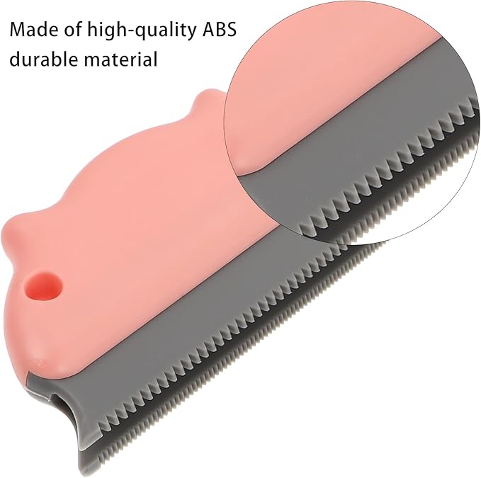 Uonlytech 3pcs Pet Hair Removal Brush Set Dog Comb and Cat Hair Remover, Soft Bristles for Shedding Control, Portable Grooming Tool for Dogs and Cats, Blue Pink Gray