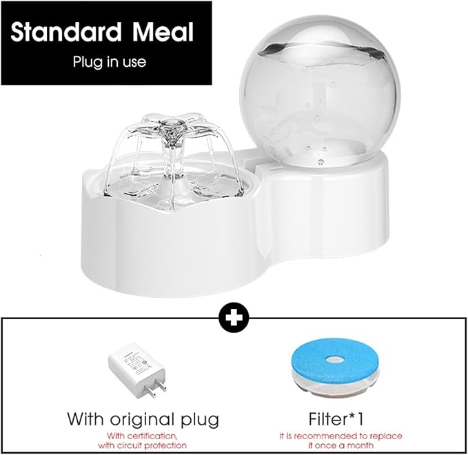 Automatic Dog & Cat Water Feeder with Sensor, Mute Faucet Drinking Bowl, 2.8L Circulating Pet Water Dispenser