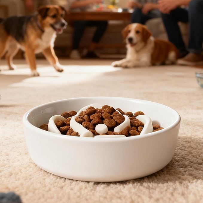 Pet Bowl - Slow Feed Dog Feeder | Fun Food Toy,Bowl for Puppies, Kittens, and Dogs, Encourages Slower Eating, Improves Digestion, Ideal for Home, Outdoor, Travel, and Daily Feeding Routines