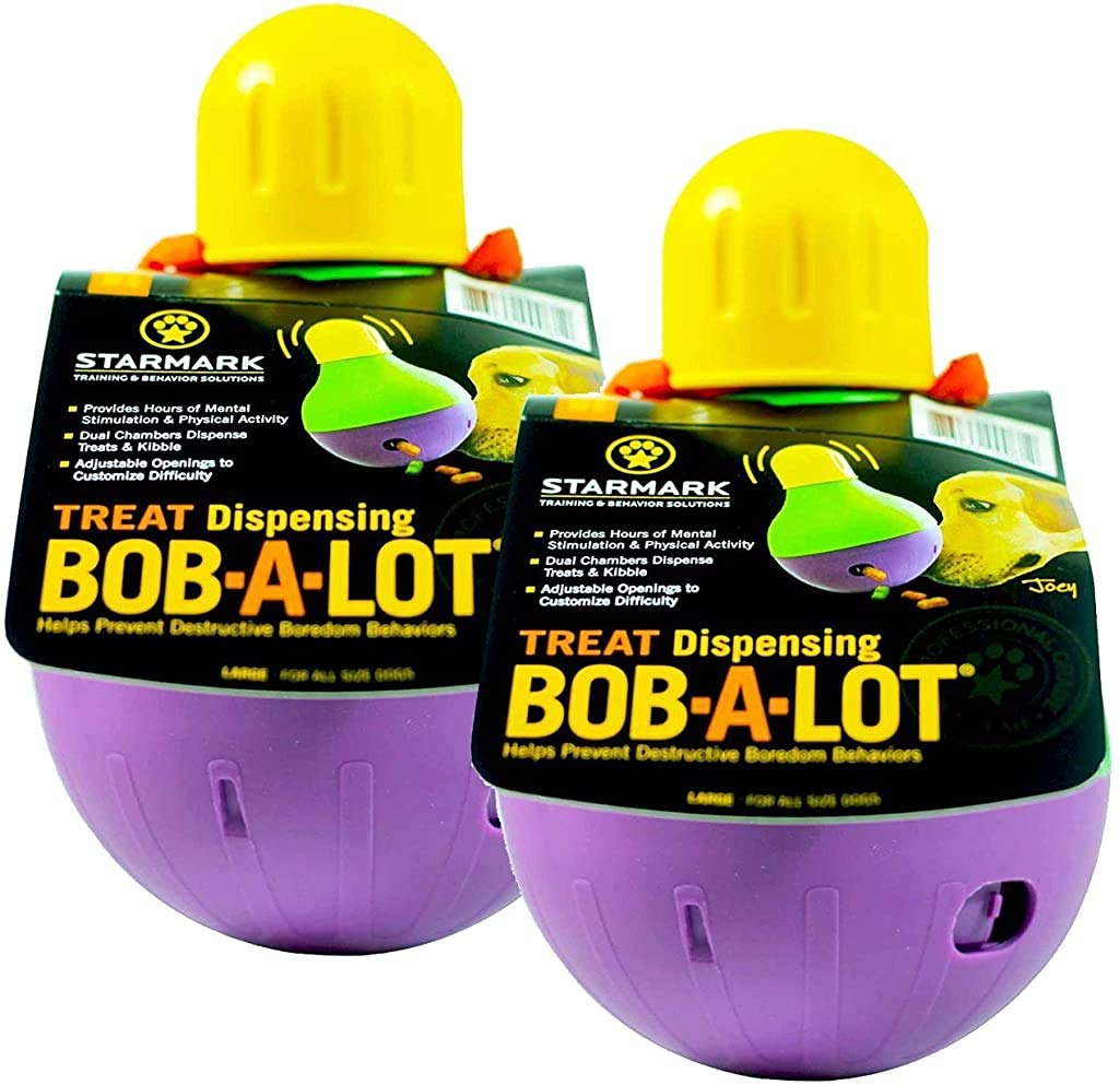 Starmark (2 Pack) Large Bob-A-Lot Interactive Dog Toys