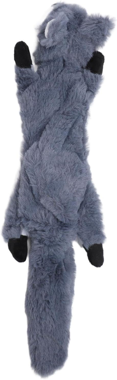 Soft Plush Squeaky Dog Chew Toy, Anxiety Relief, Teeth Cleaning, Interactive Pet Toy for Dogs, Cute Animal Design, Sturdy, Stress Relief (Grey)