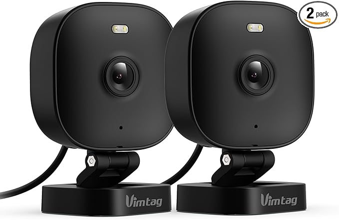 VIMTAG 2.5K Security Camera Indoor/Outdoor, Cameras for Home Security with Color Night Vision, AI Human Detection, Spotlight/Siren, Pet/Baby Monitor, IP66, 2-Way Audio,Works with Alexa, Wired