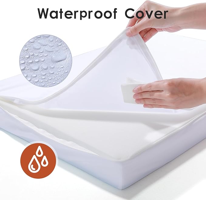 Orthopedic Dog Beds Large Sized Dog, Memory Foam Pet Bed for Large Dogs, Removable and Washable Microsuede Cover, TPU Waterproof Liner, Nonskid Bottom, 41x27x6 Inches, Dark Grey