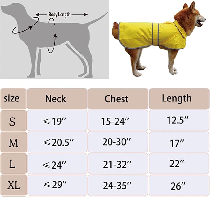 Dog Raincoat| Waterproof Adjustable & Lightweight Dog Jacket with Reflective Strips| Easy Step-in Closure for All-Weather| Fits Small Medium Large Dogs(Rose Red,Medium)