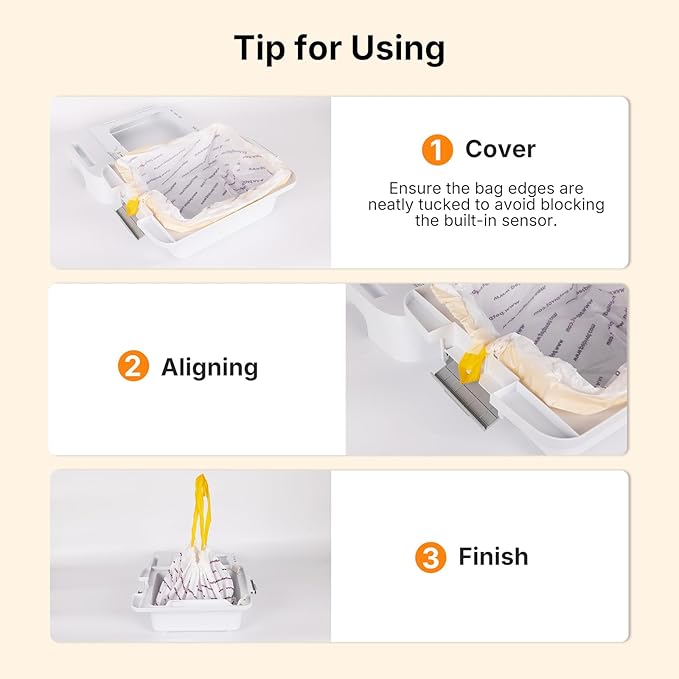 Autoscooper 11 Replacement Litter Box Liners - Drawstring Design, Extra Thick Heavy Duty, 23.62"×11.81", 60 Pack