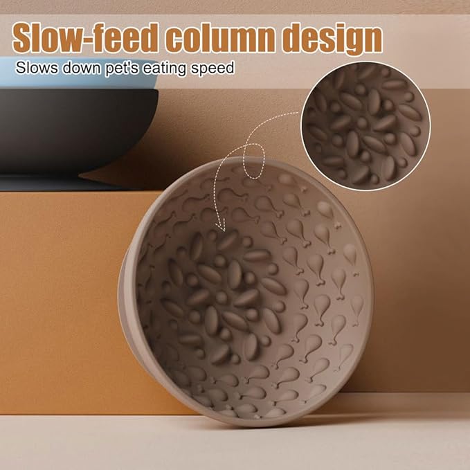 DONGKER Dog Lick Slow Feeder,Non-Slip Silicone Dog Bowl for All Dogs Size Slow Feed Training