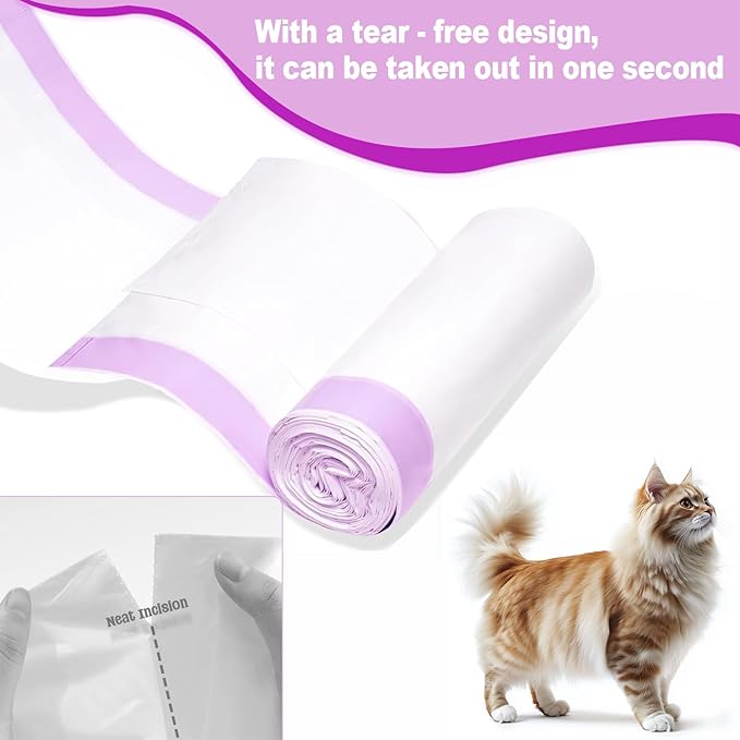 150 Count Cat Litter Bags,25 x16 Inch Automatic Litter Box Liner, Compatible with Litter Box Robot 3 & 4