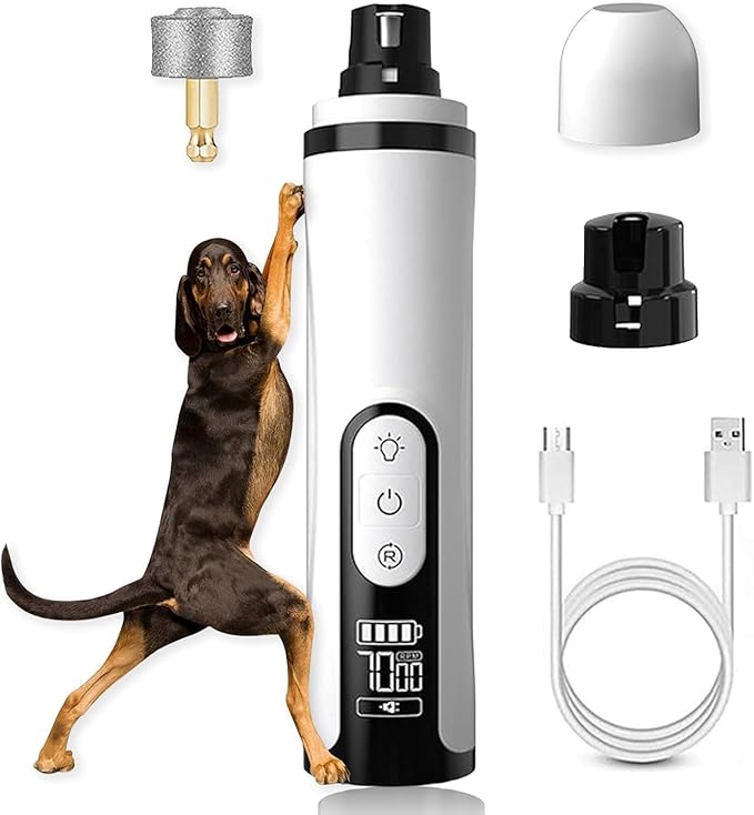 Upgrade Silent Groom Pro Nail Grinder, 2026 New Silent Pet Nail Grinder for Dogs Nail Trimmers, Rechargeable Micro Precision Electric Dog Nail Trimmer Pet Paws Grooming Smoothing Tool (#A1)