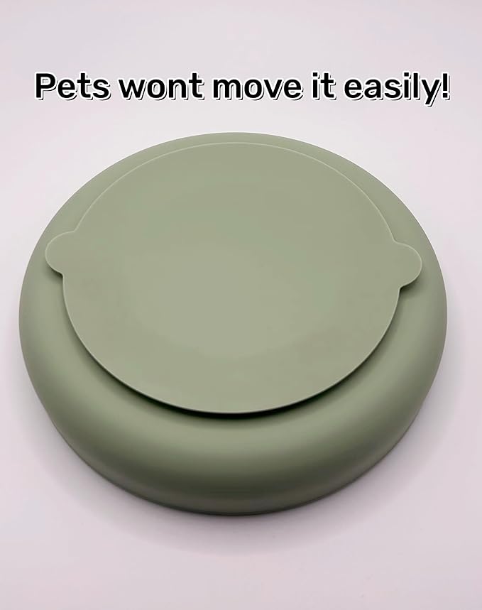 Slow Feeder Dog Bowl,Silicone Puzzle Bowl & Lick Mat,Preventing Choking Dog Bowls,Slow Eating,Healthy Eating,Anti Gulping Slow Feeding Dog Bowl,Dishwasher Safe(Sage Green)