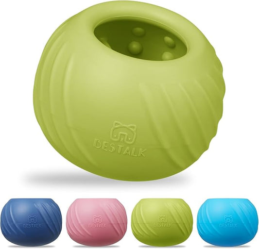 Long-Lasting Dog Lick Toy, Wobbly Dog Enrichment Lick Bowl to Keep Dogs Busy, Interactive Stuffable Dog Treat Feeder for Boredom, Silicone Treat Dispensing Chew Toy(Green,M)