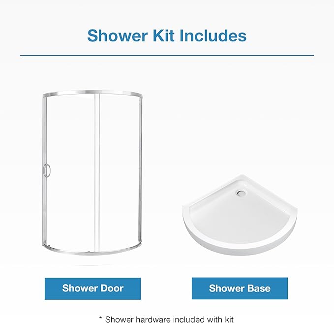 OVE Decors Breeze 36 in. Corner Shower Clear Sliding Door with Base in Satin Nickel Finish