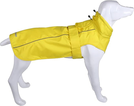 Adjustable Waterproof Dog Raincoat for Dogs,Lightweight Pet Rain Jacket Puppy Clothes with Reflective Strip for Small Medium Large Dogs (Yellow, XX-Large)