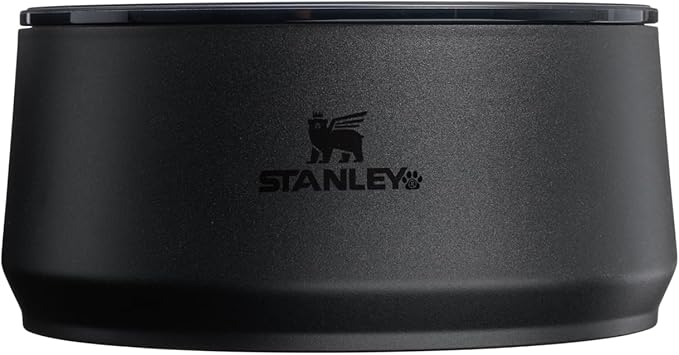 STANLEY Pet Bowl | 6-Cup (48 oz) Insulated Stainless Steel Dog & Cat Bowl | Splash-Resistant Lid | Dishwasher Safe | BPA-Free | Black 2.0