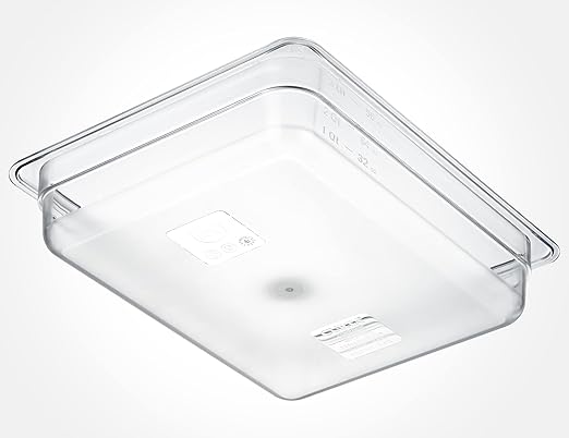 CURTA 6-Pack 1/2 Size 4" Deep NSF Polycarbonate Food Pans | Dishwasher & Freezer Safe Clear Container for Prep Tables, Buffet, Salad Bar, Commercial & Home Kitchen