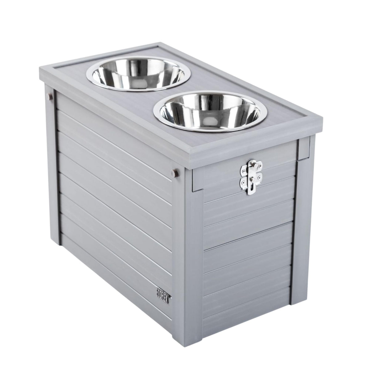 New Age Pet® Piedmont Elevated Dog Feeder, Grey - Image 1