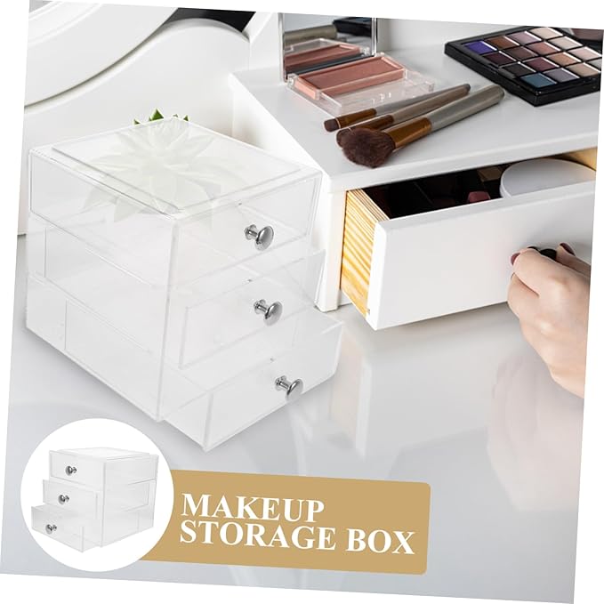 Multi-layer Desktop Drawer Organizer Storage Box Easy to Open Close Decor