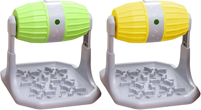 Cognitive Enrichment Rolling Dog Feeder Toy Customizable Food Opening Nonslip Base Interactive Treat Dispenser Puzzle Activity Interactive Puppy Feeder