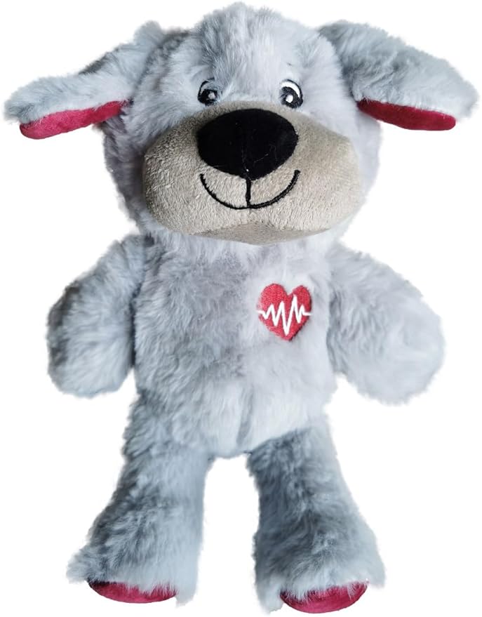 HonourHope Dog Heartbeat Toy for Anxiety Relief, Dog Soft Plush Calming Puppy Behavioral Training Aid Toy Pet Companion Pillow for Puppy Cat Kitty Pets - Bear Box