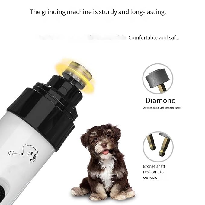 2026 New Upgraded Silent Nail Grinder,Electric Dog Nail Trimmers,Ultra-Quiet Operation,Pain-Free Nail Trimmer,USB Rechargeable Silent Dog with LED Light, & 2 Speeds for All Breeds (2PCS,Upgraded)