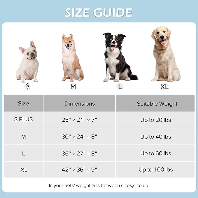 JOEJOY Large Dog Beds Large Sized Dog, Rectangle Washable Orthopedic Pet Bed with Removable Zipper Cover, Cute Soft Calming Puppy Pet Bed with Jacquard Shaggy Plush & Non Skid Bottom