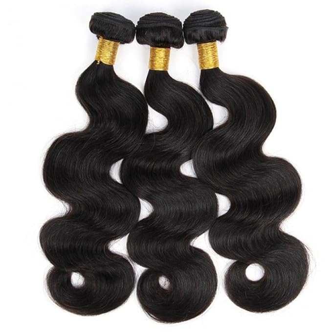 12A Human Hair Bundles Body Wave Bundles Human Hair 3 Bundles 20 22 24 Inch 100% Unprocessed Brazilian Virgin Hair 100g/Bundle Real Human Hair Extensions Natural Black