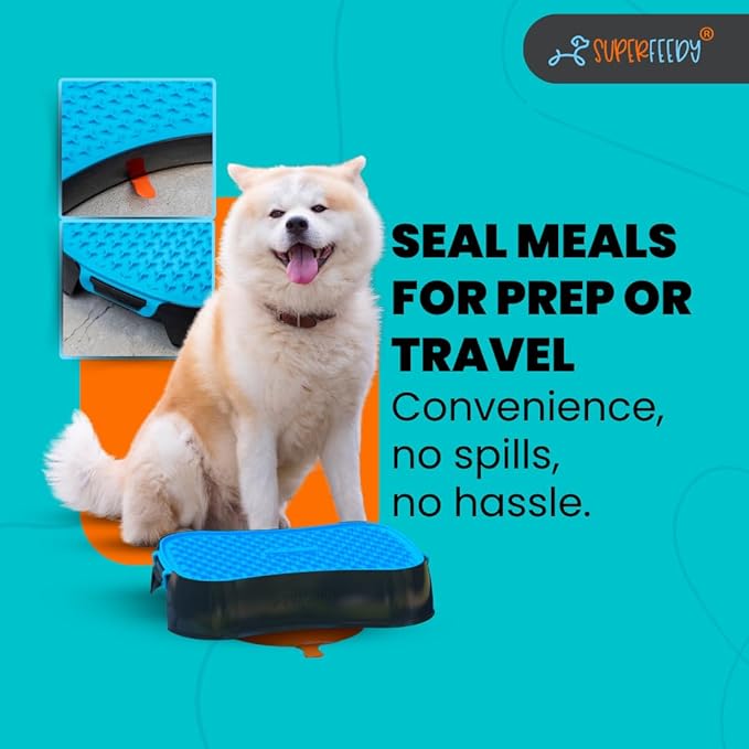 4-in-1 Slow Feeder Dog Bowl with Lick Mat – BPA-Free, Food Grade Silicone, Large Capacity for Large Dogs