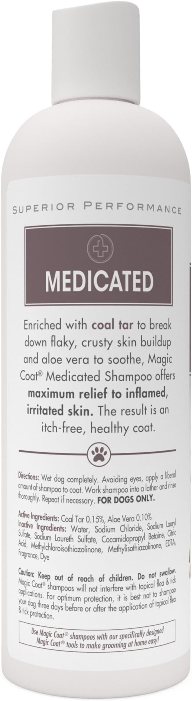 Medicated Dog Shampoo — Coal Tar, Itchy Dry Skin Relief, Classic Clean Scent, 16oz