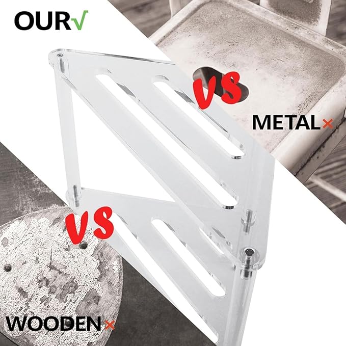 2 Tier Acrylic Corner Shower Caddy, Floor Standing Organizer with Easy Installation, Stylish and Versatile, Transparent Acrylic Material, Suitable for Humid Environment
