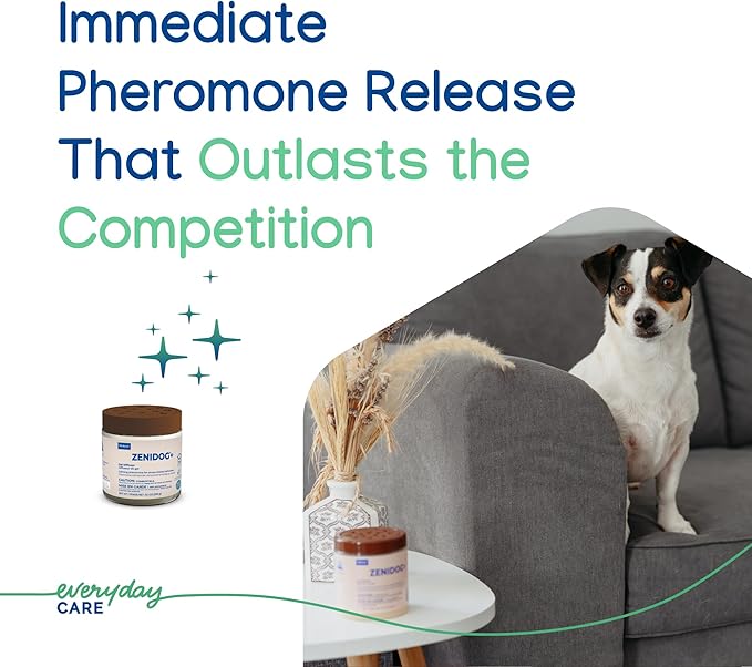 VIRBAC ZENIDOG Gel Diffuser - Dog Calming Pheromone Diffuser for Stress Relief No Electricity Required and Lasts up to 2 Months by Virbac