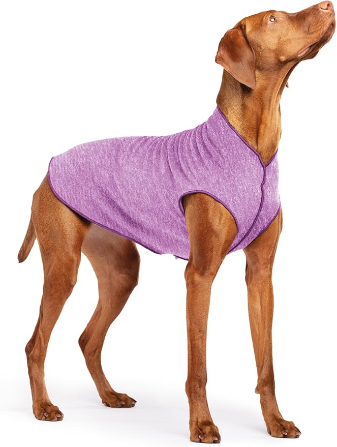 Goldpaw Dog Sun Shirt with UV Protection - Lightweight, Cooling Sun Protection Clothing for Dogs - Reduce Heat Absorption - Pet Clothes Made in The USA - Machine Washable - Violet - Size 18