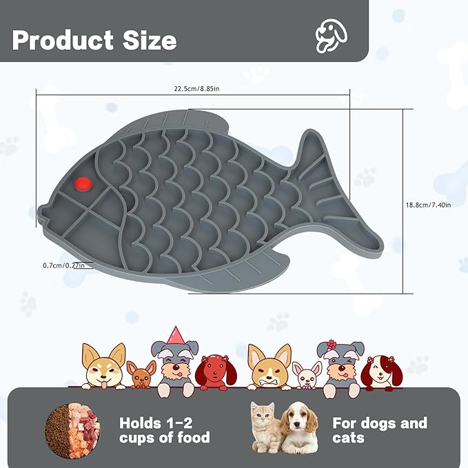 Silicone Slow Feeder Dog Bowl for Small to Large Dogs | Non-Slip, Easy Clean, BPA-Free | Slow Eating Bowl to Improve Digestion & Reduce Bloating | Durable & Safe for Puppies and Adult Dogs