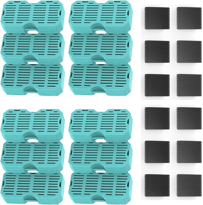 Cat Water Fountain Filter, 12+12 Pack for Stainless Steel Cat Fountain (SM10)