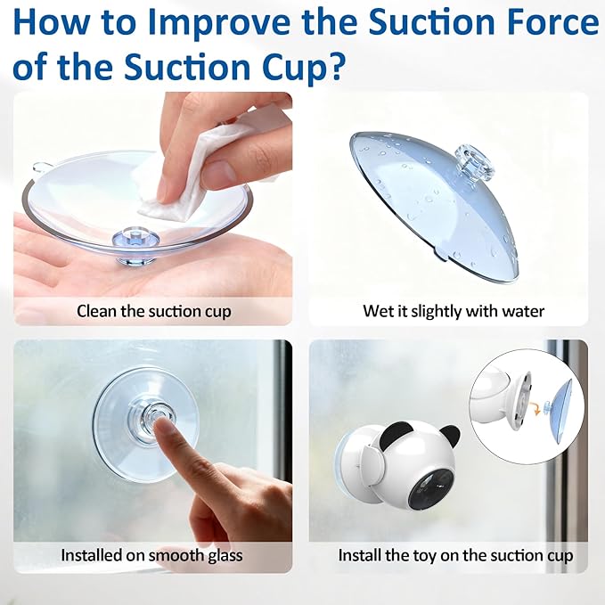 Laser Cat Toys for Indoor Cats, Automatic Cat Laser Toy with Random Trajectory, Suction Cup Design, Run Quiet, USB Rechargeable