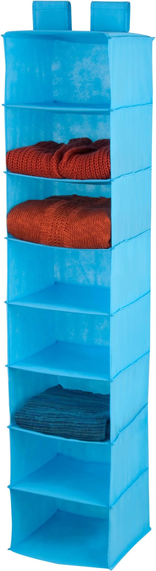 Honey-Can-Do 8-Shelf Non-Woven Hanging Closet Organizer, Ocean Blue