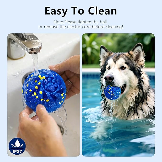 Interactive Dog Toy Ball, Interactive Dog Toys for Large Medium Dogs - Smart Automatic Bouncing Ball - 3 Modes Moving Vibrating Rolling Jumping Balls to Keep Them Busy